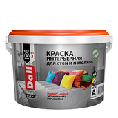 Краска ВД интерьерная акриловая белоснежная 0,9л Dali - СКЛАД13.РФ
