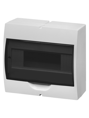 Щит ЩРН-П-10 модулей, навесной, пластик, белый, дымчатая дверца, без шин, IP41 TDM - СКЛАД13.РФ