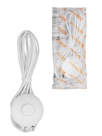 Шнур для БРА с ножным выключателем ШВВП-ВП 2х0,5 мм2 3,5 м 600 Вт белый TDM - СКЛАД13.РФ