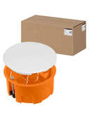 Распаячная коробка СП D80х40мм крышка пластиковые лапки IP20 TDM - СКЛАД13.РФ