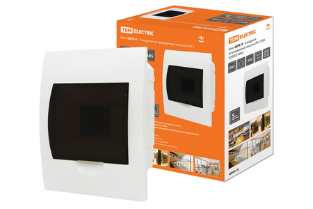 Бокс ЩРВ-П-6модулей встраиваемый пластик IP41 TDM - СКЛАД13.РФ