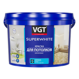 Краска ВД-АК-2180 ВГТ для потолков супербелая 1,5кг  - СКЛАД13.РФ