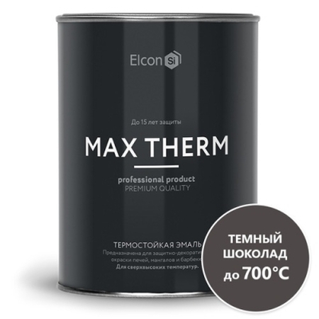 Эмаль термостойкая до 700º Темный шоколад 0,8кг Elcon - СКЛАД13.РФ