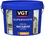 Краска ВД-АК-1180 ВГТ Фасадная супербелая 3кг  - СКЛАД13.РФ