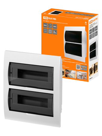 Бокс ЩРВ-П-24модуля встраиваемый пластик IP41 TDM - СКЛАД13.РФ