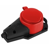 Колодка ЭРА каучуковая с заземлением 1 розетка 16A IP44 KX-1e-RED-IP44 красная - СКЛАД13.РФ