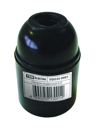 Патрон карболитовый подвесной, Е27, черный, TDM  - СКЛАД13.РФ