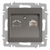 Розетка Intro Accent 6-303-09 информационная RJ45 IP20 СУ титан - СКЛАД13.РФ