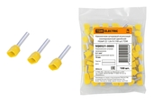 Наконечник штыревой втулочный изолированный (двойной) НШвИ (2) 1,0х10 желтый (100 шт) TDM - СКЛАД13.РФ