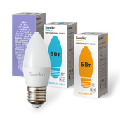 Лампа 42 серия светодиодная 42LED-C35-5W-230-3000K-E27 - СКЛАД13.РФ
