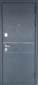 Дверь входная Бульдорс Staпdart 90 Правая Чёрный шелк D-16 МДФ Белый софт 98D-1 2050*860 - СКЛАД13.РФ