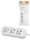 Удлинитель 3 гнезда, 3 метра, с/з, 16 А, 3680 Вт, белый, НАРОДНЫЙ У1-33052 (Ун1 330-0001) TDM - СКЛАД13.РФ
