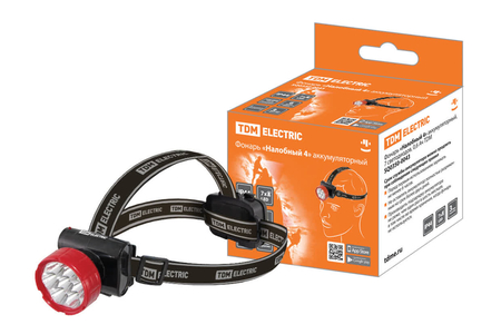 Фонарь «Налобный 4» аккумуляторный, 7 светодиодов, 0,6 Ач TDM - СКЛАД13.РФ