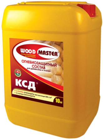 КСД огнебиозащитный состав для древесины и тканей 2-ая группа защиты Woodmaster 5кг - СКЛАД13.РФ