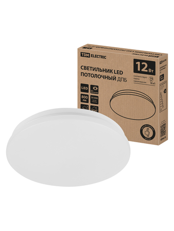Светильник LED потолочный ДПБ 01, 12 Вт, 6000 К, Классика, TDM - СКЛАД13.РФ