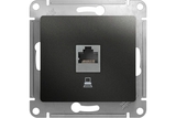Розетка компьютерная RJ45 кат.5е Glossa антрацит - СКЛАД13.РФ