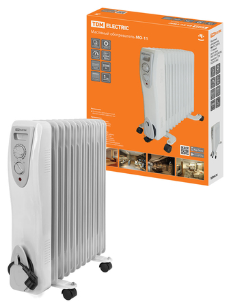 Масляный обогреватель МО-11 2500Вт 11 секций регулятор мощности 850/1650/2500 Вт термостат TDM - СКЛАД13.РФ