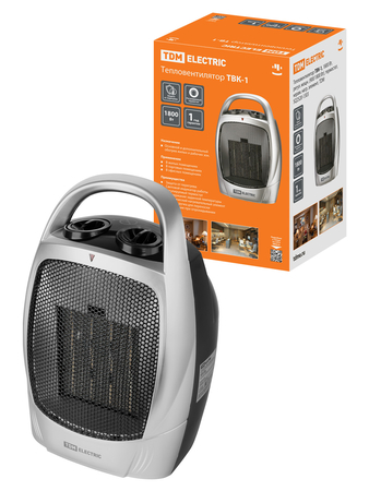 Тепловентилятор ТВК-1 1800 Вт регулятор мощности 900/1800 Вт термостат керамический нагрев/эл TDM - СКЛАД13.РФ