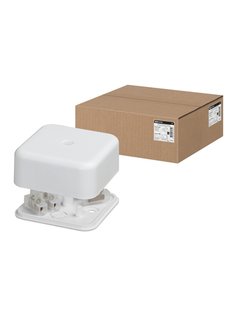 Коробка распаячная КР 50х50х20 ОП с клеммной колодкой белая IP40 TDM - СКЛАД13.РФ