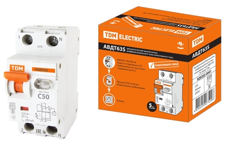 Устройство защитного отключения ВД1-63 2Р 25А 100мА TDM - СКЛАД13.РФ