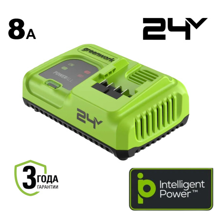 Ультрабыстрое зарядное устройство Greenworks G24C8, 24V, 8A - СКЛАД13.РФ