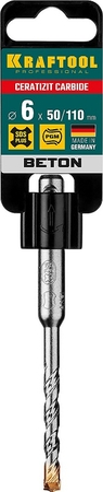 Бур по бетону 6*110мм SDS Plus Kraftool Cerazit Carbide  - СКЛАД13.РФ