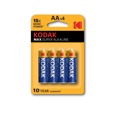 Батарейка Kodak LR6-4BL MAX SUPER Alkaline АА-4 - СКЛАД13.РФ