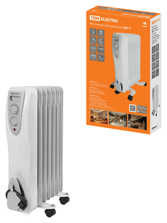 Масляный обогреватель МО-7 1500 Вт 7 секций регулятор мощности 550/950/1500Вт термостат TDM - СКЛАД13.РФ
