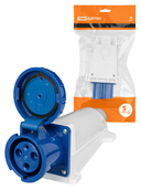 Розетка 133 стационарная 2Р+РЕ 63А 220В IP54 TDM - СКЛАД13.РФ