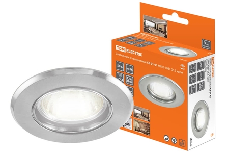 Светильник встраиваемый СВ 01-01 MR16 50Вт G5.3 хром TDM - СКЛАД13.РФ