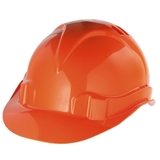 Каска защитная из ударопрочной пластмассы оранжевая Сибртех К-01 