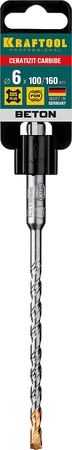 Бур по бетону 6*160мм SDS Plus Kraftool Cerazit Carbide  - СКЛАД13.РФ