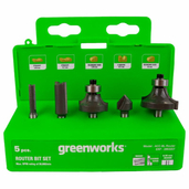 Набор фрез 6,35 мм (5 шт.) для фрезера Greenworks, Арт. 2953207 - СКЛАД13.РФ