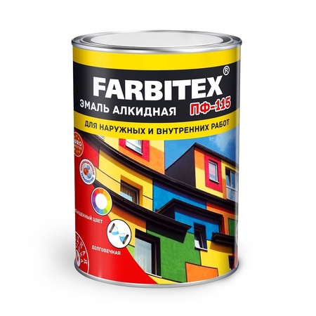 Эмаль ПФ-115 FARBITEX Хаки 0,8кг - СКЛАД13.РФ