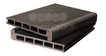 Ступень МАССИВ (27/20*320*2900мм) 3D WOOD BRUSHIR PG SINGARAJA ДПК серый №5 - СКЛАД13.РФ