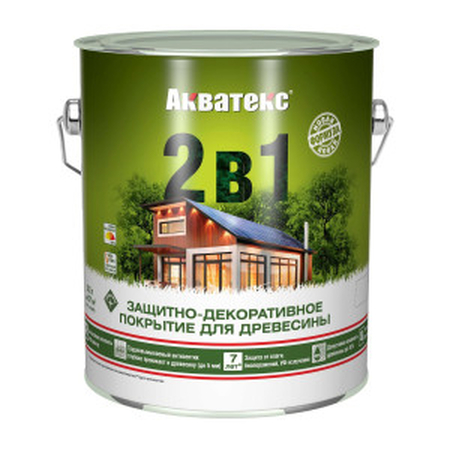 Акватекс Покрытие защитно-декоративное 2в1 2,7л Тик - СКЛАД13.РФ