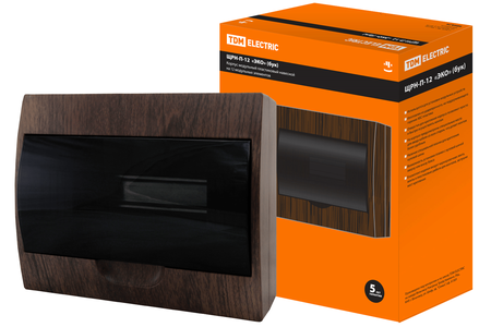 Бокс ЩРН-П-12 модулей навесной пластик IP41 “Эко” (бук) TDM  - СКЛАД13.РФ