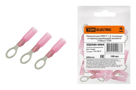 Наконечник НКИ-Т 1,5–6 кольцо в термоусаживаемой манжете (100шт) TDM - СКЛАД13.РФ