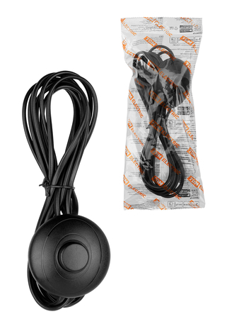 Шнур для БРА с ножным выключателем ШВВП-ВП 2х0,5 мм2 3,5 м 600 Вт черный TDM - СКЛАД13.РФ