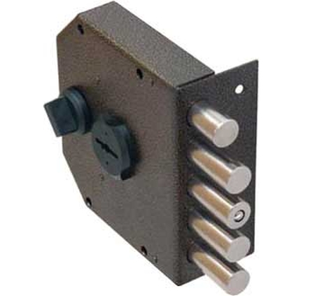 Замок накладной 6-сувальд 5 стержня задвижка ф18мм 5ключей ReX3,12 - СКЛАД13.РФ