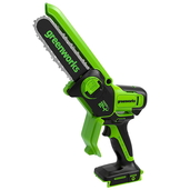 Цепная мини пила аккумуляторная бесщеточная Greenworks GD24CSMNX 24В 15см c 1хАКБ 4Ач и З/У - СКЛАД13.РФ