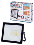 Прожектор светодиодный СДО-04-030Н-Ф (с фотореле) 30 Вт, 6500 К, IP65, черный, Народный TDM - СКЛАД13.РФ