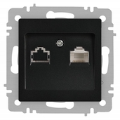 Розетка Intro Accent 6-303-05 информационная RJ45 IP20 СУ антрацит - СКЛАД13.РФ