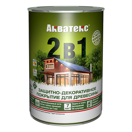 Акватекс Покрытие защитно-декоративное 2в1 0,8л Венге - СКЛАД13.РФ