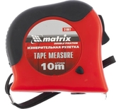 Рулетка Double fixation 10м*25мм обрезиненный корпус двойная плавная фиксация Matrix - СКЛАД13.РФ