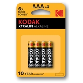 Батарейка Kodak LR03-4BL XTRALIFE Alkaline КЗА-4 - СКЛАД13.РФ