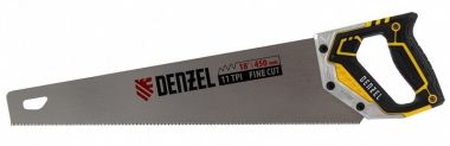 Ножовка по дереву 450мм 11 TPI металлопластиковая рукоятка зуб-3D Denzel - СКЛАД13.РФ
