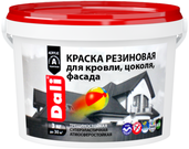 Краска резиновая для кровли цоколя фасада Белый 3кг DALI - СКЛАД13.РФ