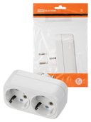 Блок на 2 гнезда 2П+З плоский 16А 250B TDM - СКЛАД13.РФ