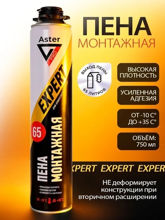 Пена монтажная всесезонная ASTER Expert - СКЛАД13.РФ